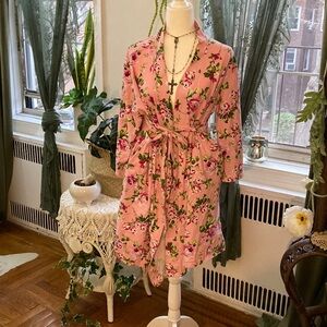 Floral Pink Robe